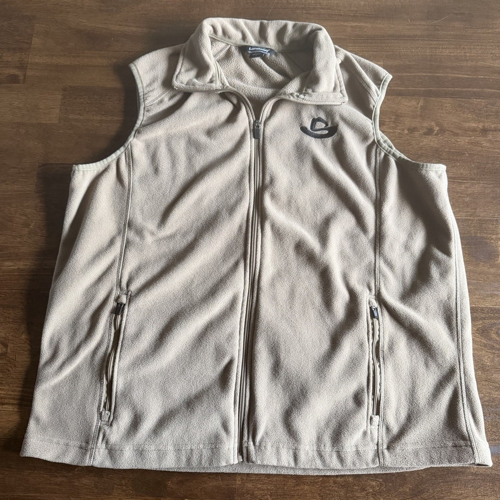San Antonio Stockshow & Rodeo Large Full Zip Fleece Vest Ranch Cowboy Hat Logo